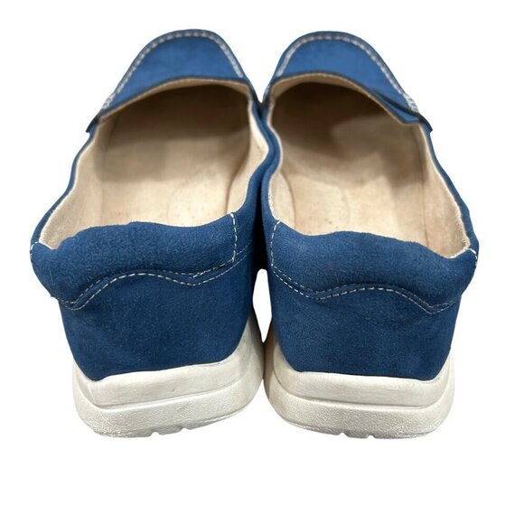 Axxiom Shoes for Life Bally Blue Moccasin Loafer Slip-On Flats Size 9.5 - Picture 7 of 7
